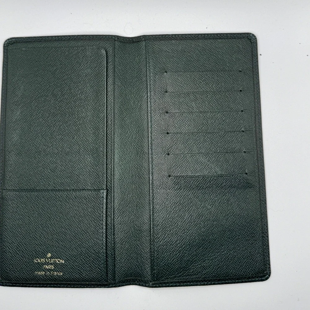 Louis Vuitton Monogram Long Wallet‎ Green Taiga Leather#343